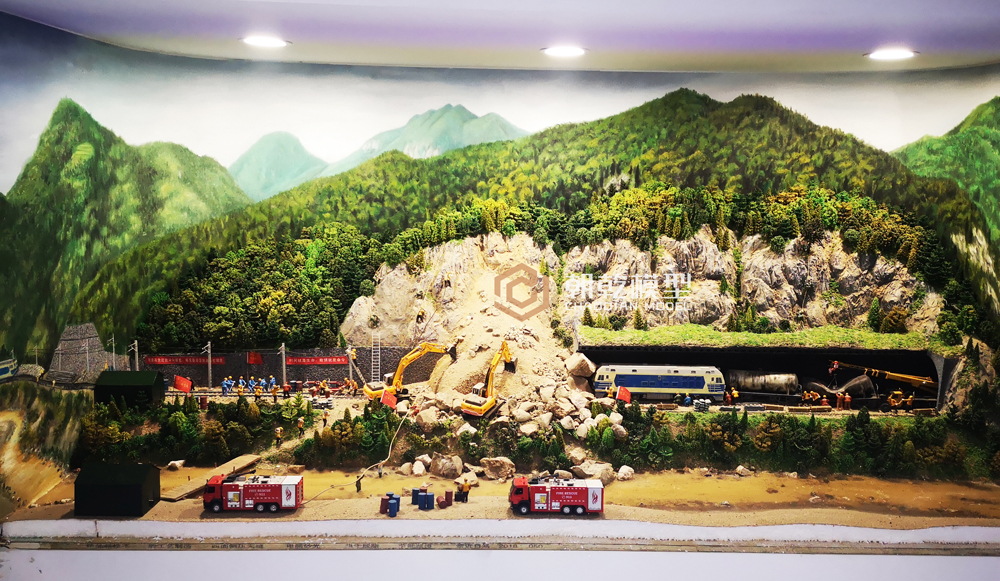 寶成鐵路109隧道搶險微縮場(chǎng)景